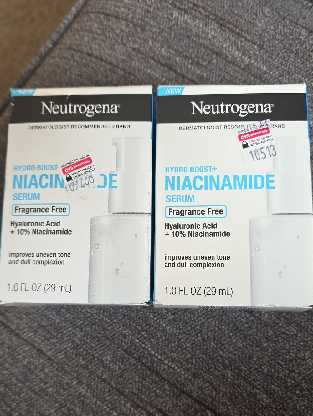 2 Neutrogena Niacinamide Serum — White and Blue Packaging